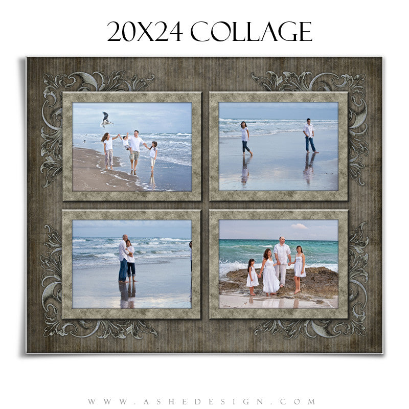 Collage Design (20x24) - Whitewashed
