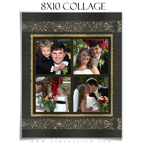 Wedding Collage (8x10) - Brushed Lace