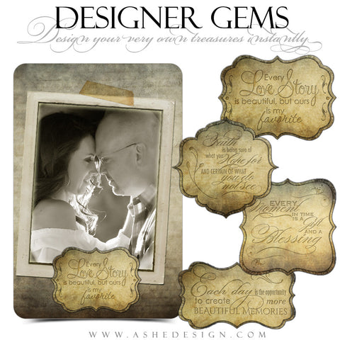 Designer Gems - Cardboard Ornate Shapes