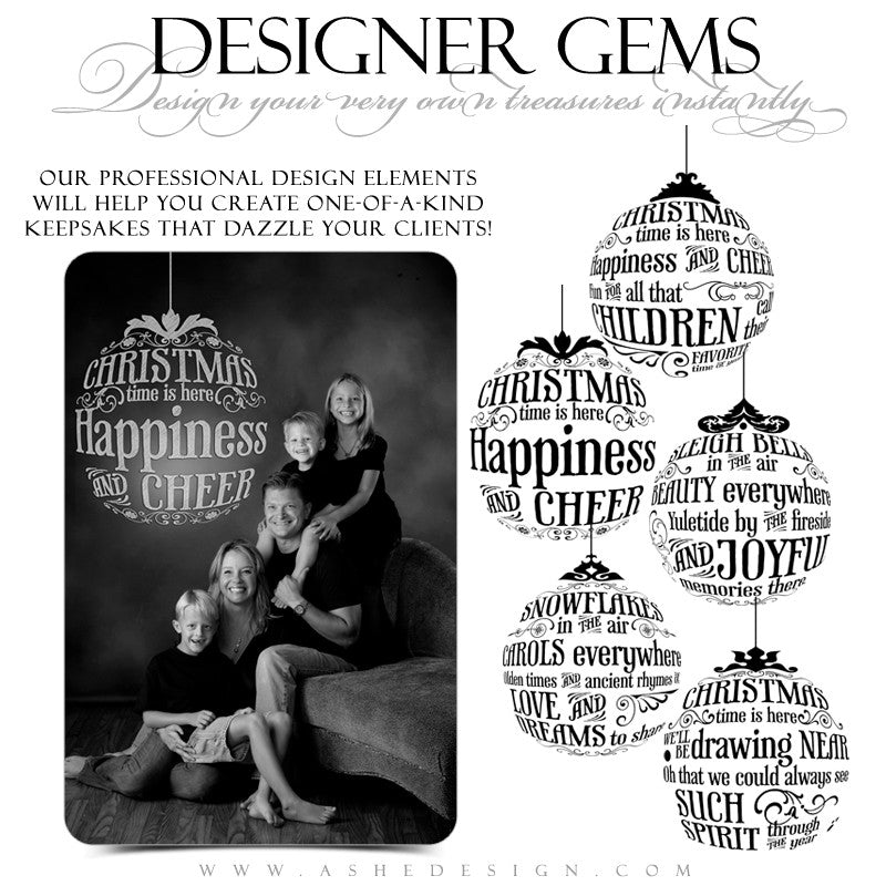 Designer Gems - Christmas Carol Ornaments Stamps