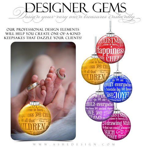Designer Gems - Christmas Carol Ornaments Color