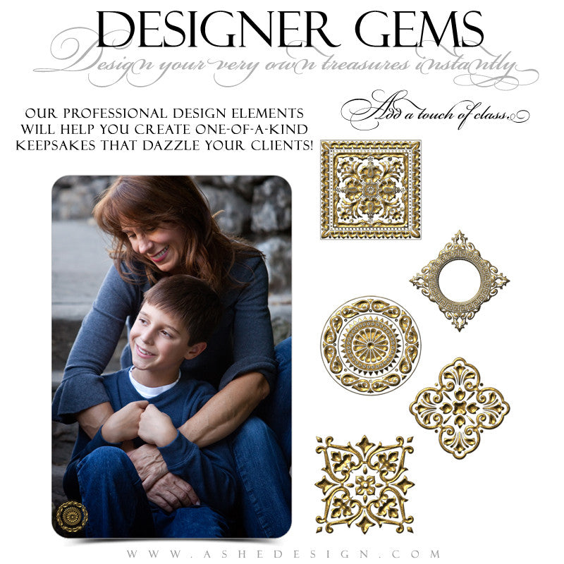 Designer Gems - Gold Leaf Foil Seals