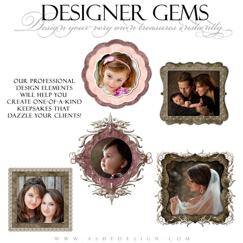 Designer Gems - Ornate Filigree Frames