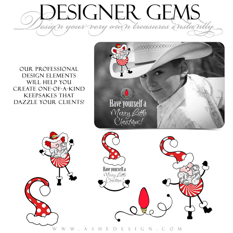 Designer Gems - Peppermint Santa