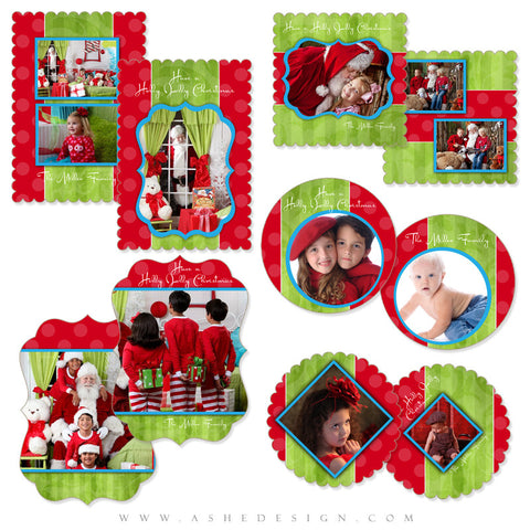 Die Cut Christmas Card Set - Holly Jolly Christmas