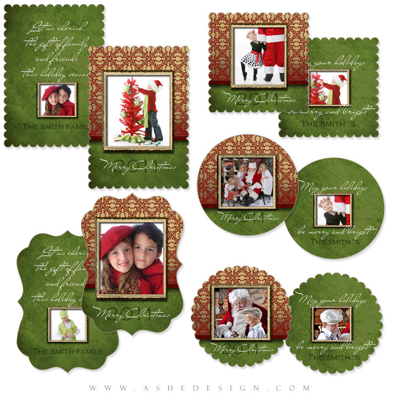 Die Cut Christmas Card Set - Velvet