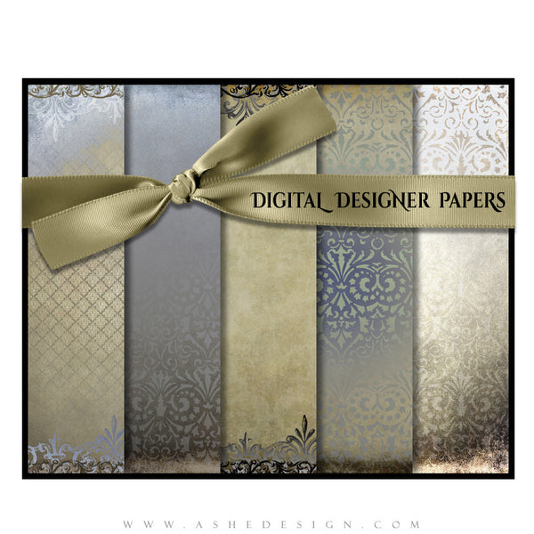 Digital Designer Paper Set - Antique Damask