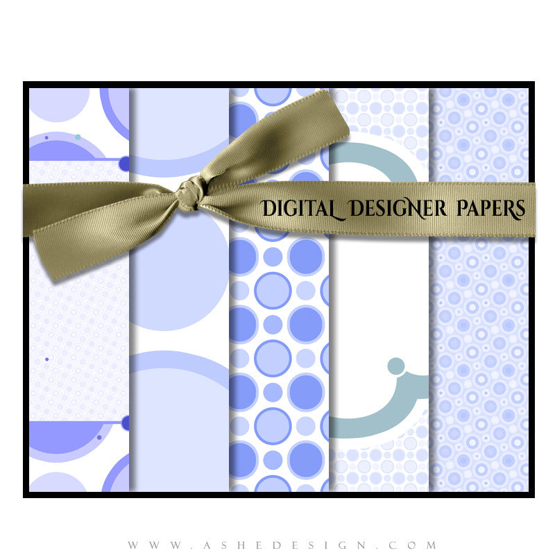 Ashe Design | Digital Designer Papers | Bubble Gum Blue