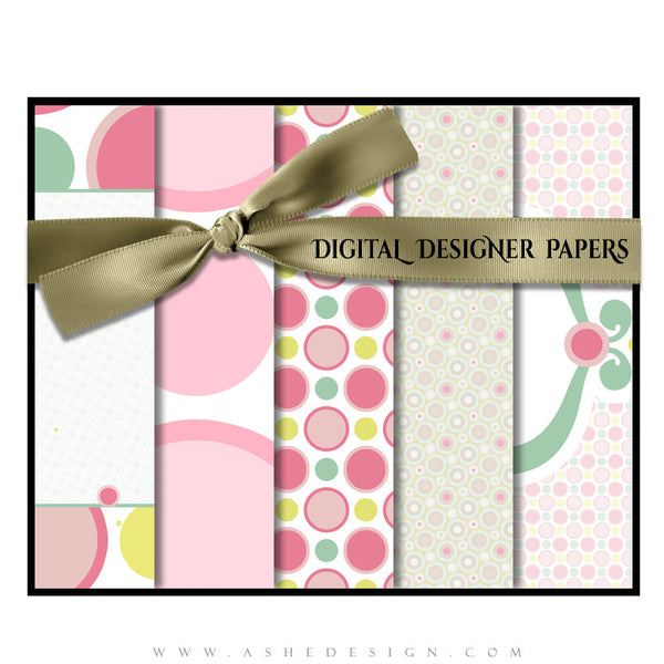 Ashe Design | Digital Designer Papers | Bubble Gum Pink