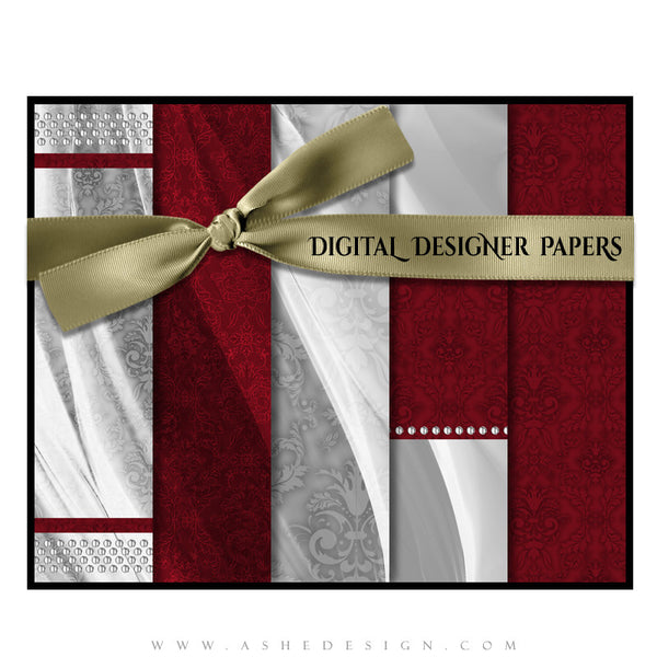 Digital Designer Paper Set - Christmas Bling