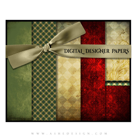 Digital Designer Paper Set - Christmas Couture