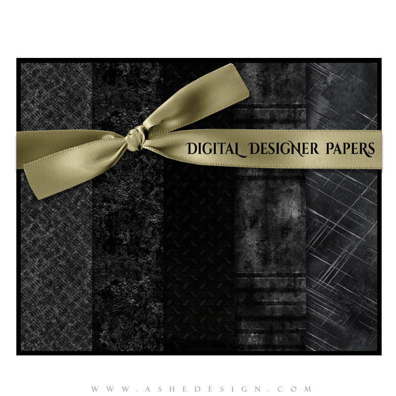 Digital Designer Paper Set - Heavy Metal