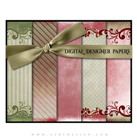 Digital Designer Paper Set - Holiday Wish