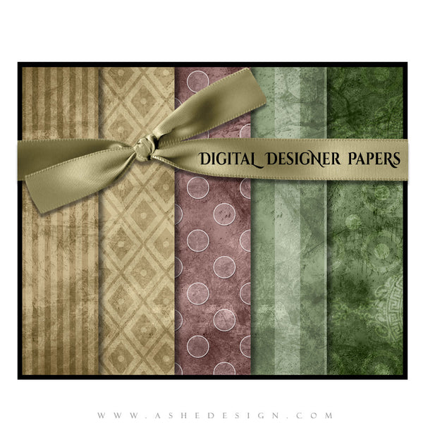Digital Designer Paper Set - Pear Berry