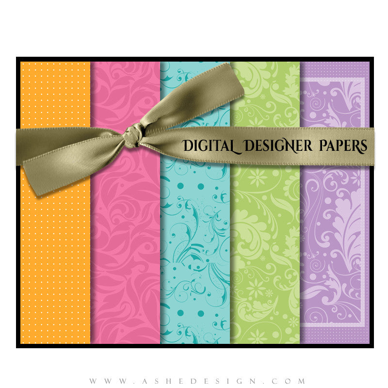 Digital Designer Paper Set - Pretty Pastel