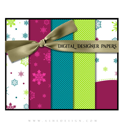 Digital Designer Paper Set - Santa Baby