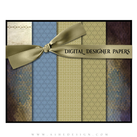 Digital Designer Paper Set - Spring Rain