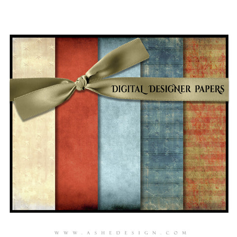 Digital Designer Paper Set - Stars & Stripes