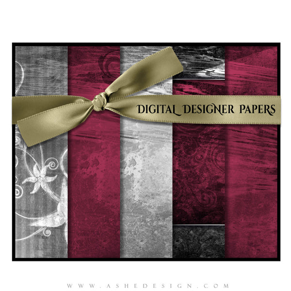 Digital Designer Paper Set - Steel Magnolia