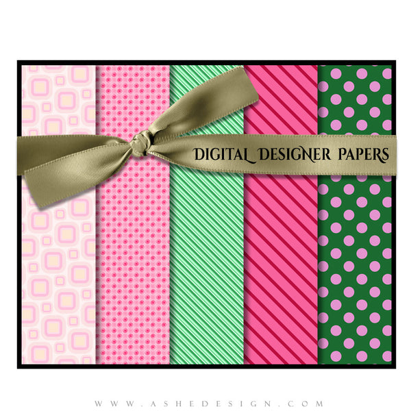 Digital Designer Paper Set - Strawberry Shortcake