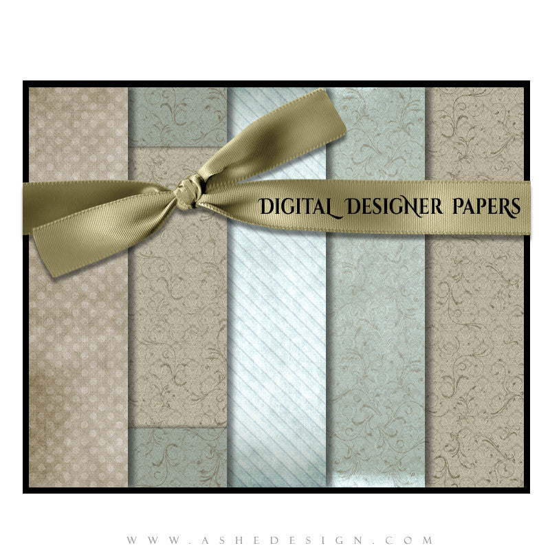 Digital Designer Paper Set - Sweet Romance
