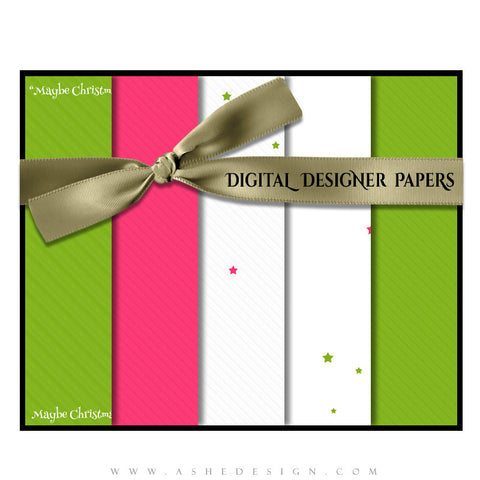 Digital Designer Paper Set - Whimsical Christmas