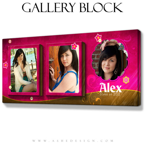 Gallery Block Design - Chocolate Raspberry Swirl