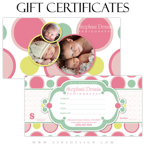 Gift Certificate Designs - Bubble Gum