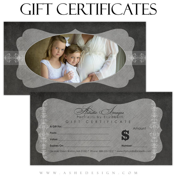 Gift Certificate Designs - Chalkboard