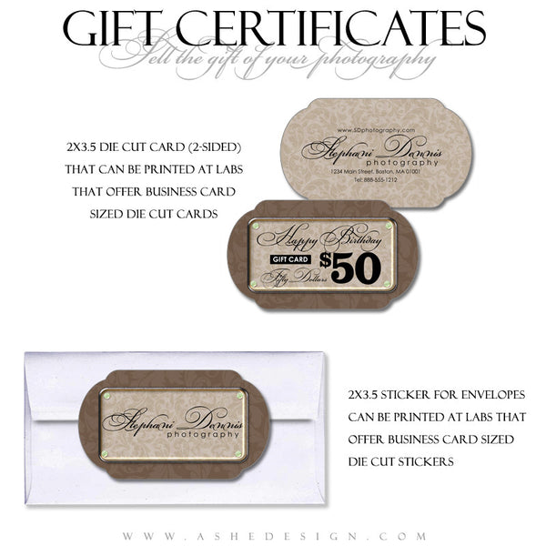 Gift Certificate Designs - Simply Swirly