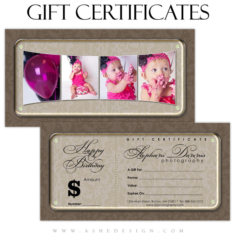 Gift Certificate Designs - Simply Swirly