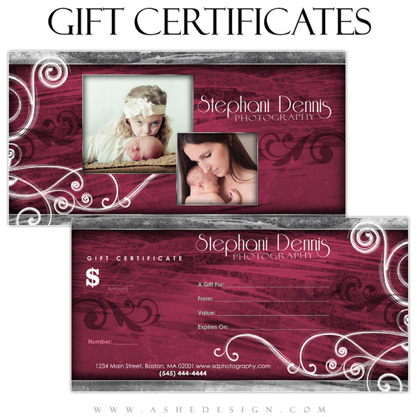 Gift Certificate Designs - Steel Magnolia