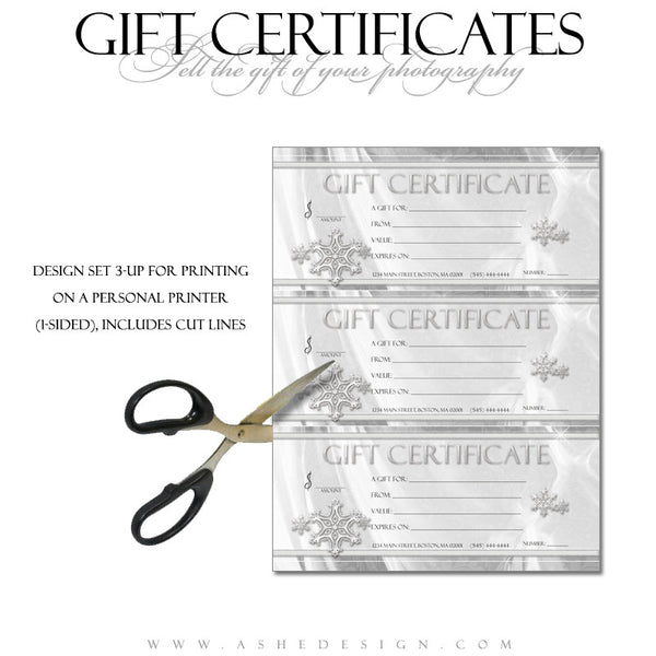 Gift Certificate Designs - White Christmas