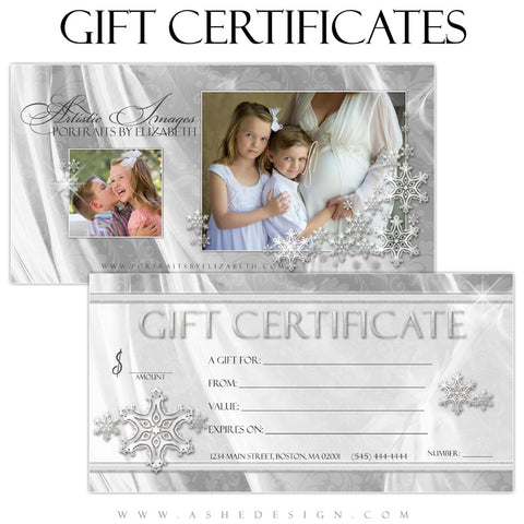 Gift Certificate Designs - White Christmas