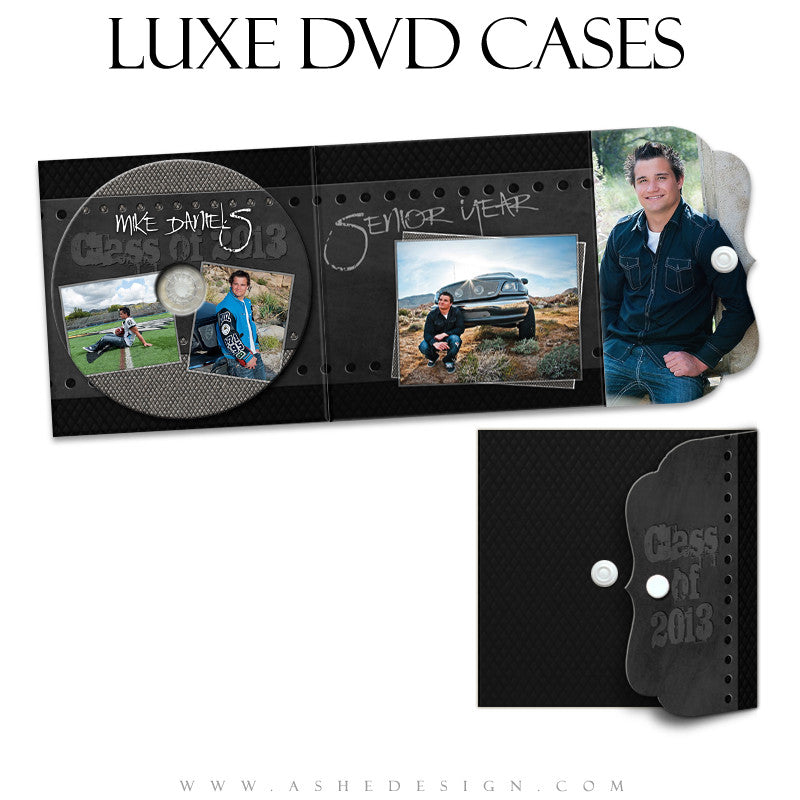 Luxe DVD Case & Label Designs - Black Leather