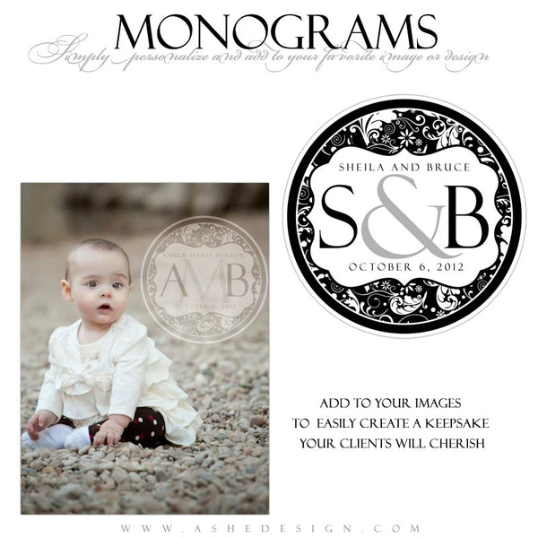 Monogram Classy Example Elegant Monogram Template – AsheDesign