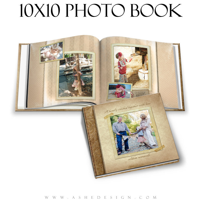 A Stitch In Time Photo Book Template for Photographers