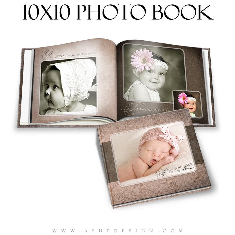 Photo Book Templates 10x10 | Amber Marie open book