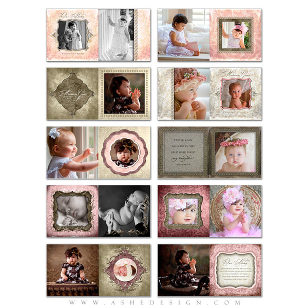 Baby Girl Photo Book Template (10x10) - Madison Grace