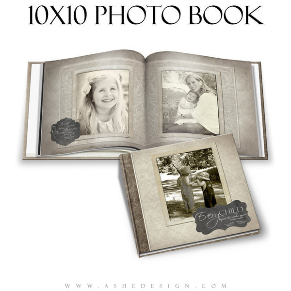 Photo Book Design Template (10x10) - Slateboard