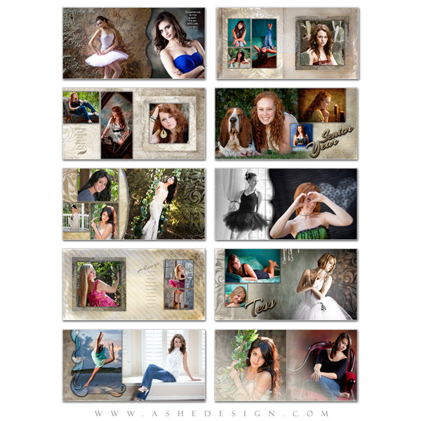 Ashe Design | Photo Book 10x10 Template | Tess pages