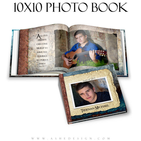 Ashe Design | Senior Boy Photo Book 10x10 | Tiernan Michael cover
