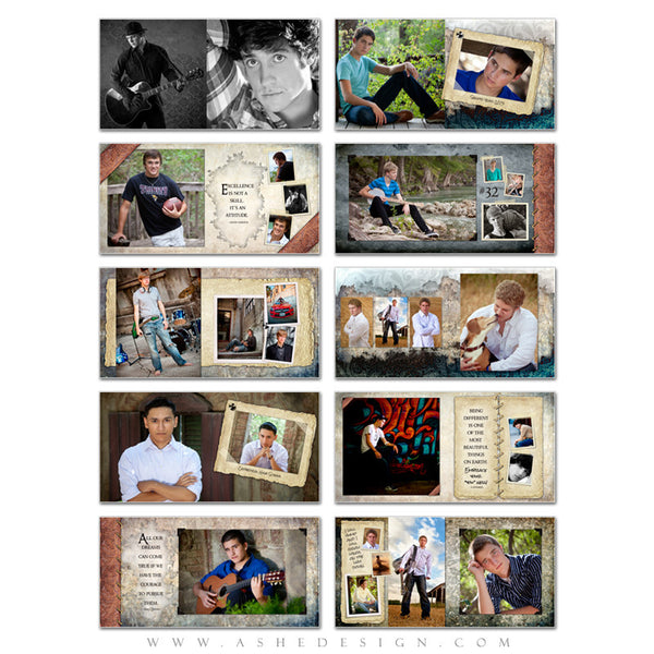 Ashe Design | Senior Boy Photo Book 10x10 | Tiernan Michael pages