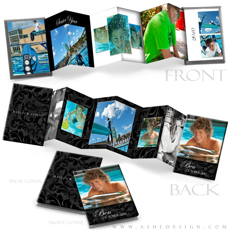 Accordion Mini Photo Book 2 5x3 5 Classic Black White AsheDesign Accordion Mini Photo Book 2 5x3 5 Classic Black White AsheDesign
