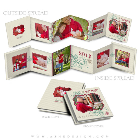 Photo Book Design Template (3x3 Accordion Mini) - Christmas Magic