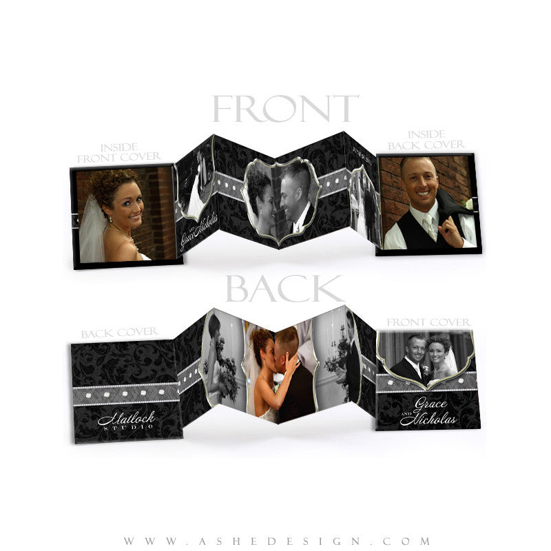 Photo Book Design Template (3x3 Accordion Mini) - Classic Black & White 2011