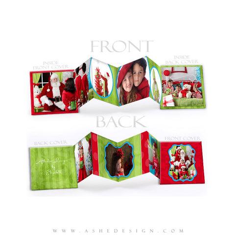 Photo Book Design Template (3x3 Accordion Mini) - Holly Jolly Christmas