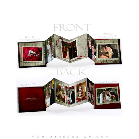 Photo Book Design Template (3x3 Accordion Mini) - Love Letters