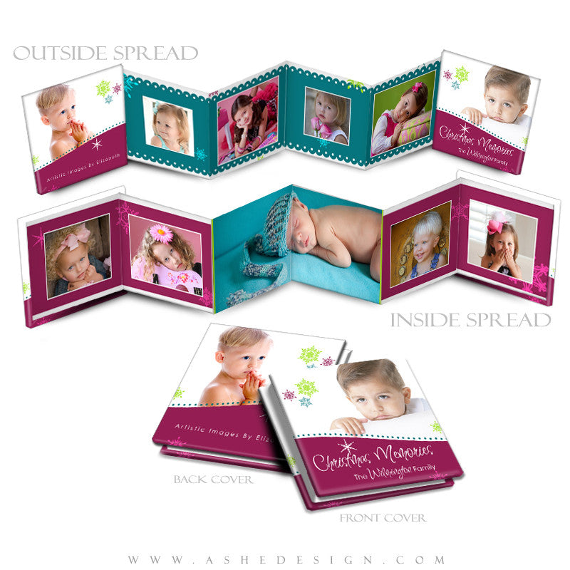 Photo Book Design Template (3x3 Accordion Mini) - Santa Baby