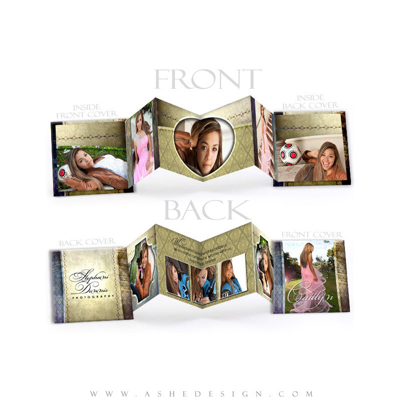 Photo Book Design Template (3x3 Accordion Mini) - Spring Rain
